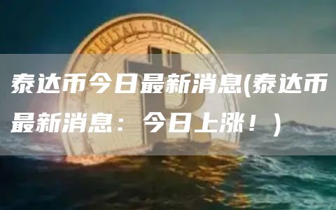 泰达币今日最新消息 - 泰达币最新消息：今日上涨！
